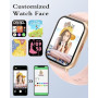 RUIMEN Montre Connectée Femme Appel Bluetooth Lecteur de Musique Montre Sport Smartwatch pour Android iOS Podometre Cardiofreque