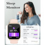 RUIMEN Montre Connectée Femme Appel Bluetooth Lecteur de Musique Montre Sport Smartwatch pour Android iOS Podometre Cardiofreque