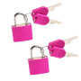 Lot de 2 cadenas à bagages avec clés, petits cadenas colorés pour casier de gym, sac à dos, sac d'ordinateur portable, école, vi