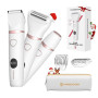 MAXGROOM Rasoir Electrique Femme, 3 en 1 Tondeuse Intime Femme Humide/Sec, Rasoir Électrique avec Affichage LED, Lame Céramique