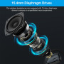 Casque Bluetooth, Casque sans fil Bluetooth V5.4 avec micro antibruit, 12H d'autonomie, driver à diaphragme de 15,4 mm, casque à