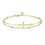 GAVU Bracelet Croix Argent 925 Femme, Bracelet Confirmation Femme