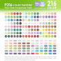 TrendGate 216 Stylo Gel Acrylique, Pointe 1 mm Gen Pen, 216 Couleurs Set de (144 Feutre Acryliques + 72 Stylo Gel Pailletés) - P
