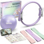 EgoNova Ensemble Pilates: Anneau 35 cm, poignées rembourrées, Mini-Ballon, Bandes de résistance pour Force, flexibilité, stabili