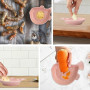 KHDULQ Râpe en céramique rose - Râpe à ail - Râpe à muscade - Râpe à gingembre - Râpe à pommes - Petits poissons roses - Pour cu