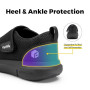 FitVille Chaussures Larges pour Hommes Chaussons Souples Chaussures de Marche Ajustables Scratch, Idéaux pour Pieds Sensibles