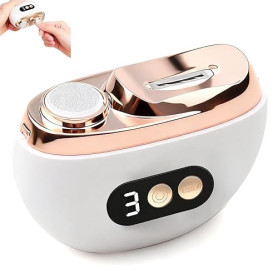 Coupe-Ongles Électrique 3-en-1 Ultra Silencieux avec LED, Coupe Meulage Polissage Automatique, 3 Vitesses Réglables, Coupe Ongle