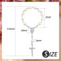 30 Pièces Chapelet de Baptême Chapelet en Acrylique Chapelets de Baptême de Doigt de Perles Fausses Perles pour Faveurs Baptême 