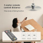 TRUYOK Ventilateur de Plafond Solaire Batterie Ventilateur de Camping avec Des Crochets LED Dimmable Ventilateur Plafond avec Té