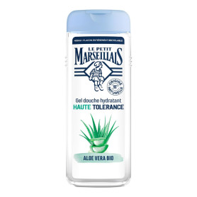 Le Petit Marseillais – Gel Douche Hydratant Haute Tolérance Aloe Vera Bio (flacon de 400 ml) – 98% d'ingrédients d'origine natur