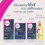 Veet EXPERT - 40 Bandes de Cire Froide Visage - Peaux Sensibles - Finition Parfaite - Epilation Longue Durée