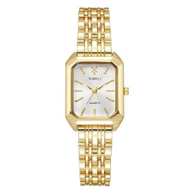 OFFCUP Montre pour Femme, Montres Carrées de 32 mm, Montre Analogique Quartz avec Bracelet en Acier Inoxydable, Mouvement à Quar
