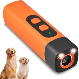 Auirshiky Anti Aboiement Chien, Anti Aboiement Chien Ultrason Puissant, Ultrason Chien avec Lampe Poche LED, Solutions Anti-Aboi