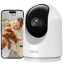 GNCC 2K 3MP Caméra Surveillance WiFi Interieur 360° Caméra Connectée Smartphone pour Bébé/Animaux Détection IA Audio bidirection