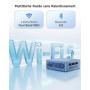BMAX B1Plus Mini PC Win 11, Intel Celeron J3355(jusqu'à 2,5 GHz) 6 Go LPDDR3 RAM 128 Go eMMC SSD, Mini Ordinateur de Bureau Doub