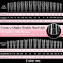 Kiiwah 180 Pièces Popit Ongle Sandwich, 15 Tailles Polygel Ongle Sandwich Dual Nail Form Durable et Réutilisable Nail Double For
