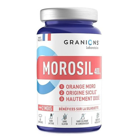 MOROSIL 400 mg GRANIONS - Morosil - Morosil + Vitamine C - Morosil Hautement Dosé - Ventre Plat - 2 Etudes Scientifiques - 60 Co