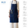 My Linen Home I Tablier en Lin - 100% Lin Délavé I Tablier de Cuisine Femme I Tablier Cuisine Homme I Tablier Cuisine avec Deux 