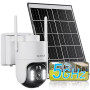[5G & 2,4G] Camera Exterieur Sans Fil Solaire,Batterie 8000mAh et panneau solaire 7W,Camera Solaire Exterieur WiFi Sans Fil sur
