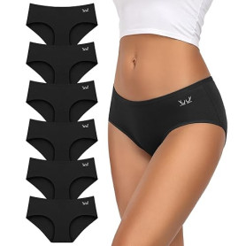 Culottes Femme Coton Élasticité Parfaite – Taille Moyenne, Confort Respirant – Lot de 6
