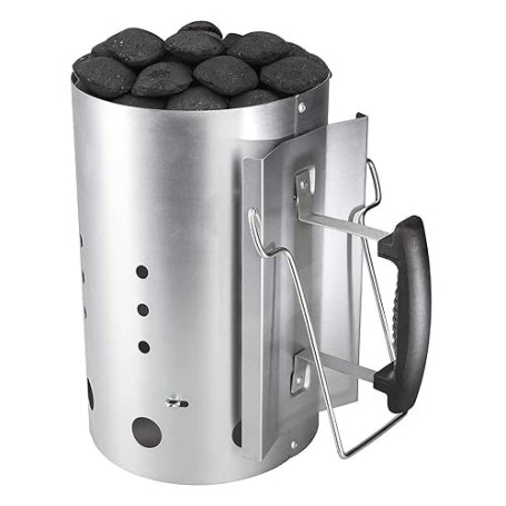 Denmay Démarreur de cheminée au Charbon de Bois avec poignée de sécurité pour Weber 7416, pour Le Camping et Les grillades, Colo