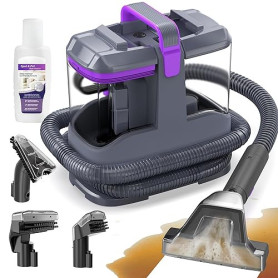 X-cotec Shampouineuse 450W 13kPa, Nettoyeur Canapé Tissu et Tapis, Aspirateur Laveur pour Canapé, Voiture et Matelas, avec 3 Bro