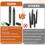 ALIIP Double-ended Eyeliner Stamp Pen Waterproof, Eye Liner Noir Haute Pigmentation Longue Tenue, Stylo Eyeliner Smudge Proof An