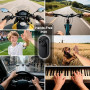 Frelisty Camera Sport Portable Miniature, Caméra POV Magnétique Léger 26g, Mini Camera Velo 1080P, Fixation Magnétique et Clip R