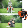 Sacoche de Selle Sac à Dos pour Chien Moyens & Grands, Harnasi Veste Gilet Imperméable Réglable Grande pour Voyage Entraînement
