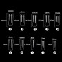 500 Pièces 10 Tailles Faux Ongles Capsules French Acrylique Tips Ongles Pointues Professionnel ou Art pour Fille & Femme (Transp