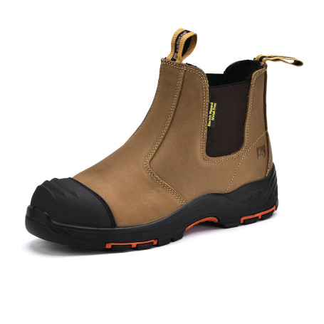Bottes de travail S3 M-8025NB pour homme et femme, en cuir imperméable et respirant, semelles intérieures légères et confortable