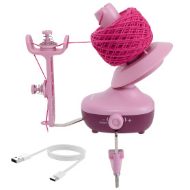 Etcokei bobinoir à laine,Dévidoir Électrique pour Boules de Fil pour Crochetage,Dévidoir Compact avec Tension Forte et Vitesse V
