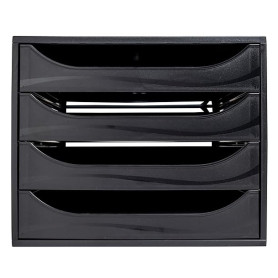 Exacompta - Réf. 228014D - Module économique à tiroirs ECOBOX - Caisson individuel à 4 tiroirs pour document A4 et A4+ - Certifi