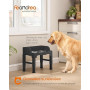 Feandrea Gamelle pour Chien Surélevée, avec Support, Ajustable en Hauteur et Inclinable, Support Gamelle, 2 Bols en Acier Inoxyd