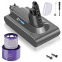 Waitley V10 6000mAh pour Dyson V10 SV12 Remplacement Batterie pour Dyson V10 Absolute Animal Cyclone Motorhead Total Clean SV12