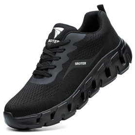 HEOAARG Chaussures de Sécurité Hommes Femme Embout Acier Chaussures de Travail Légère Respirant Antidérapante Basket Securite
