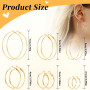 6 paires de boucles d'oreilles créoles en or pour femme, 6 tailles, sans ternissure, fines, imperméables, boucles d'oreilles cré