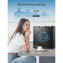 FOHERE Mini Réfrigérateur 46L, Mini Frigo avec Congélateur, Thermostat Réglable, Économie d'Énergie, Silencieux, Porte Réversibl