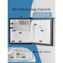 FOHERE Mini Réfrigérateur 46L, Mini Frigo avec Congélateur, Thermostat Réglable, Économie d'Énergie, Silencieux, Porte Réversibl