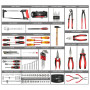 Caisse à outils complète pour le quotidien, 121 pièces, Pinces et coupe-tout, Scie, tournevis et Clés mixtes, Outillages à main,
