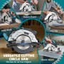 LIVOWALNY Scie Circulaire Sans Fil Compatible avec Makita Batterie 18V, Ø165 mm Lame 20 mm, Profondeur de Coupe 66 mm, Guide Las