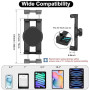 Support pour Tablette avec Porte-gobelet, Support pour Voiture avec Porte-gobelet pour iPad et Bras réglable pour Tablette iPhon