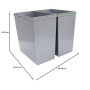 KuKoo Poubelle de cuisine de 90 l - Poubelle de recyclage sous le comptoir - Fermeture douce - Capacité de 2 x 40 l - Plusieurs