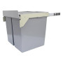 KuKoo Poubelle de cuisine de 90 l - Poubelle de recyclage sous le comptoir - Fermeture douce - Capacité de 2 x 40 l - Plusieurs