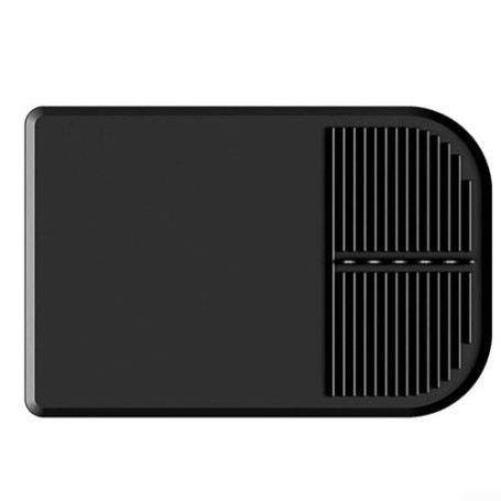 Tapis en silicone anti-bruit pour machines à café, 60 x 40 cm, solution de séchage de la vaisselle avec nettoyage facile (noir)