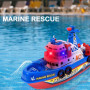 Bateau De Pompiers Jouet Électrique, avec Jet Eau, Lumières Et Musique,Jouet De Bain Et Piscine pour Enfants, Stimule l‘Imaginat