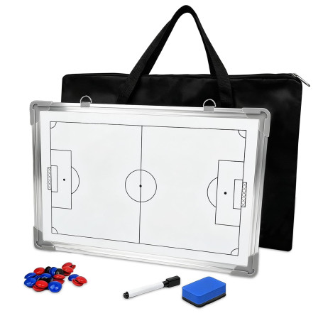 VELLUSTRA Tableau Tactique Football, Entraîneur Board, Magnétique Stratégie Panneau kit Entrainement Football avec Marqueur et G