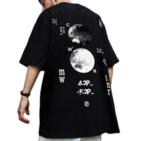 XYXIONGMAO T-Shirt de Sport décontracté à Manches Courtes en Coton lâche Streetwear Japonais Hip Hop Unisexe pour Homme