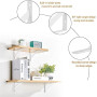 Equerre Etagere Murale Équerre Triangulaire Support Etagere Murale en Fer blanche avec Vis pour étagère déco cuisine chambre meu