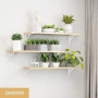 Equerre Etagere Murale Équerre Triangulaire Support Etagere Murale en Fer blanche avec Vis pour étagère déco cuisine chambre meu